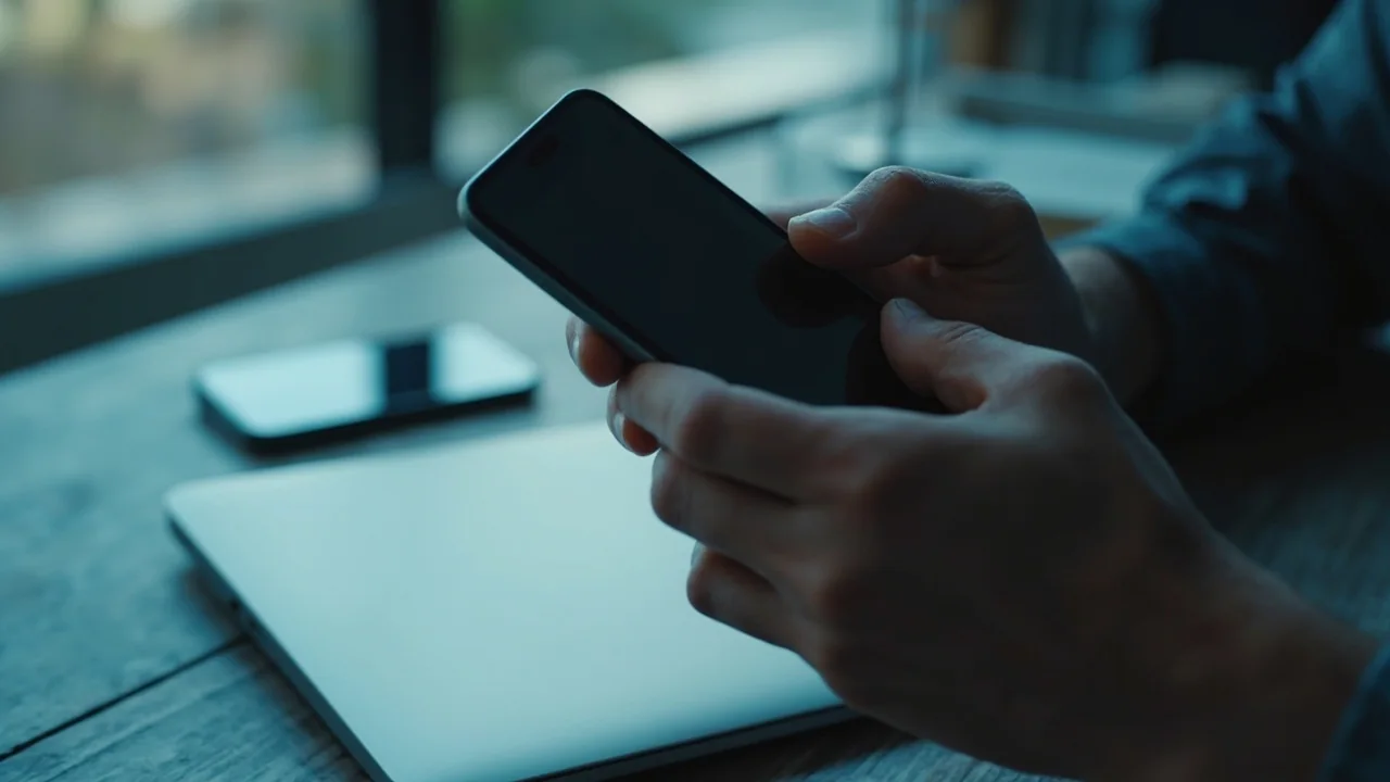 A secure device with a private login screen